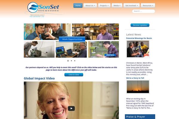 sonsetsolutions.org site used Sonset-astra-child
