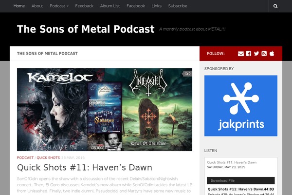 Hueman theme site design template sample