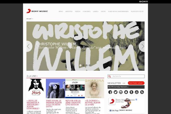 sonymusic.fr site used Sonymusic