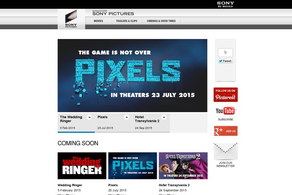 sonypictures.com.sg site used Sony