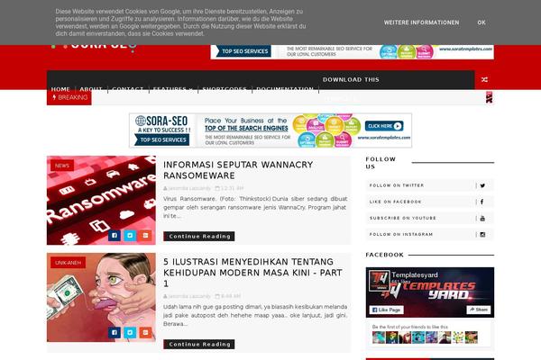 Site using Exit-pop-up plugin
