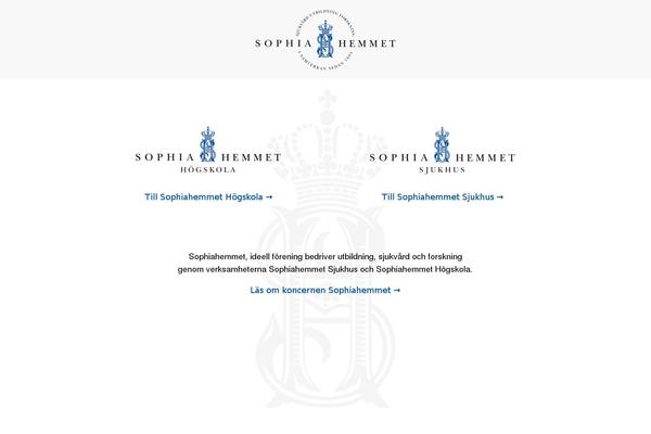 sophiahemmet.se site used Sophiahemmet-landingpage