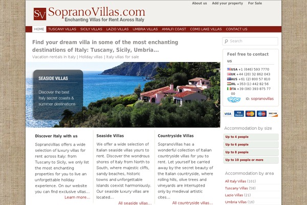 sopranovillas.com site used Sopranovillas