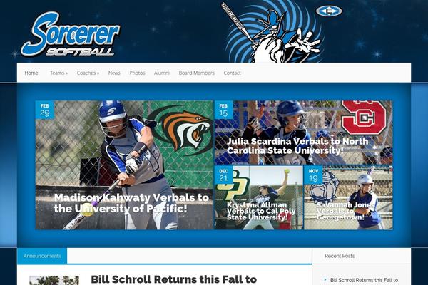 sorcerersoftball.org site used Businesso-pro