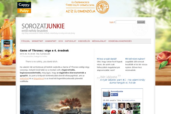 sorozatjunkie.hu site used Junkie