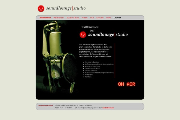 soundlounge-studio.de site used Soundlounge