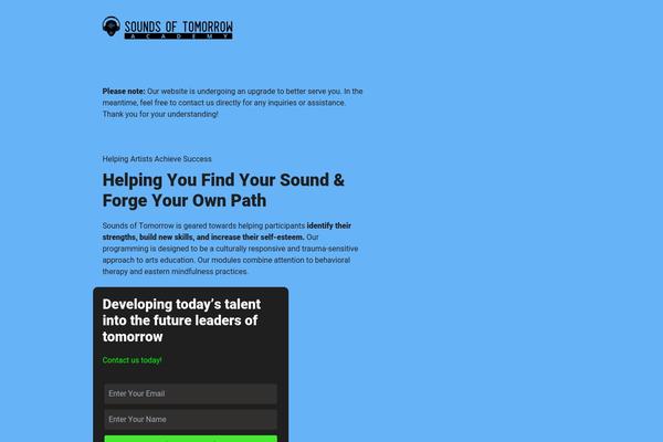 soundsoftomorrow.com site used Dropbeat