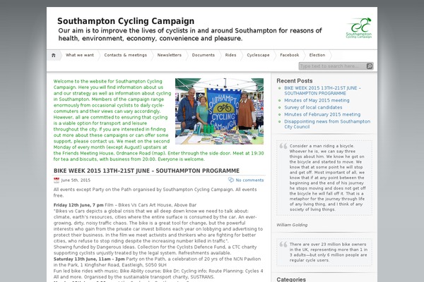 southamptoncyclingcampaign.org.uk site used Inove-scc-custom