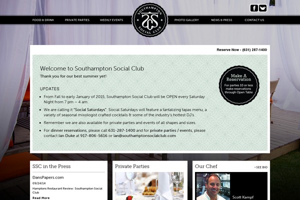 Southampton theme websites examples