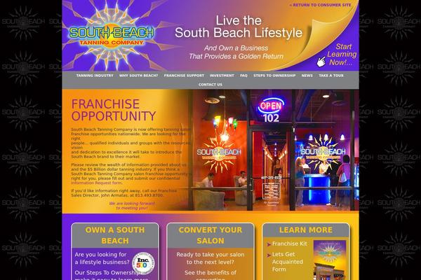 southbeachtanningfranchise.com site used X | The Theme