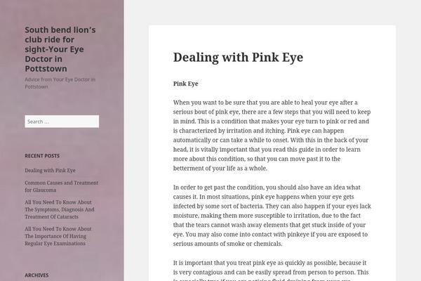 Twenty Fifteen theme site design template sample