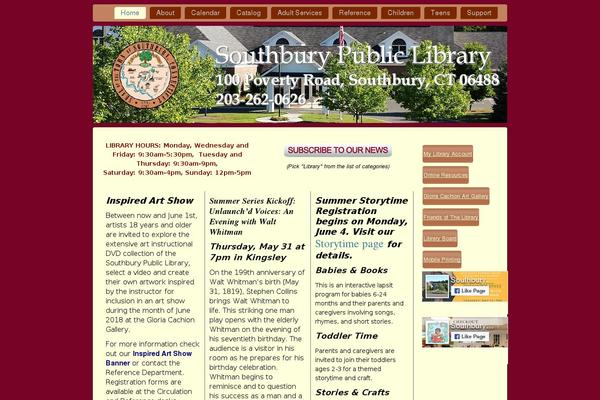 southburylibrary.org site used Southburylibraryfinaldesign