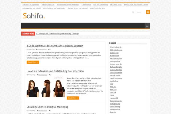 Sahifa theme site design template sample