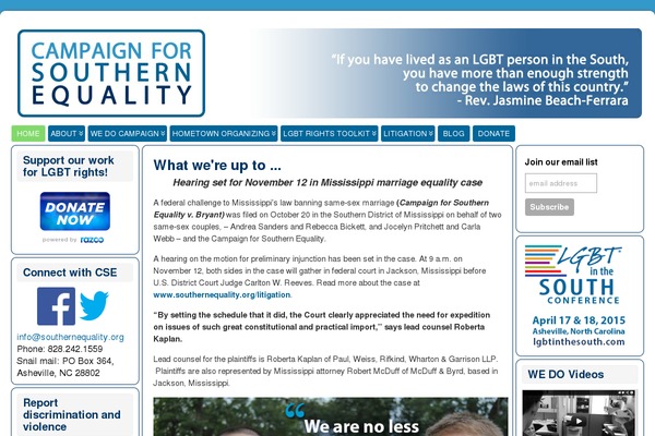 southernequality.org site used Cse-genesis