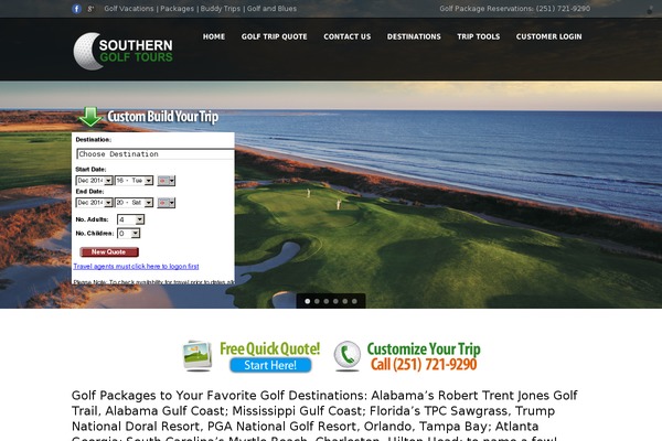 southerngolftours.com site used Tour Package V1.02