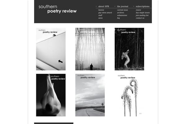 southernpoetryreview.org site used Southernpoetry