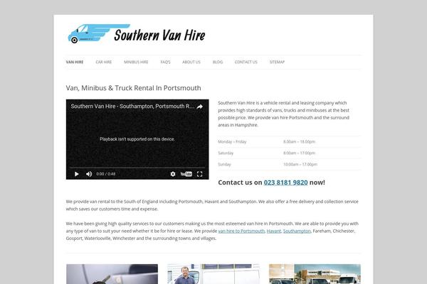 southernvanhire.co.uk site used Ventitwelve