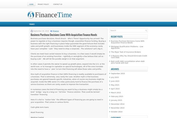 Financetime theme site design template sample