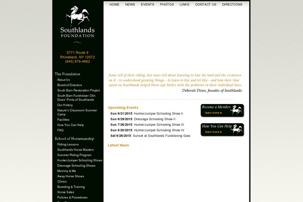 southlands.org site used Southlands