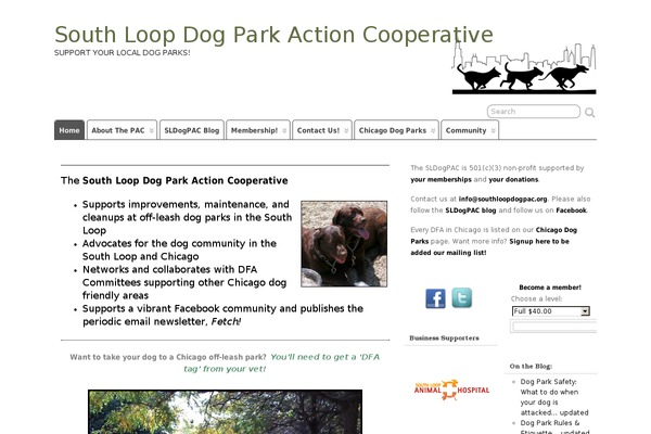 southloopdogpac.org site used Suffusion-mod