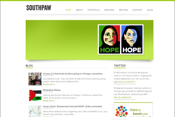 southpaw.org site used Southpaw