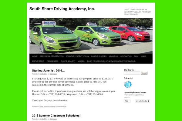 Twenty Ten theme site design template sample