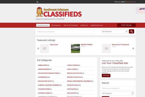 southwestarkansasclassifieds.com site used Classipress358b