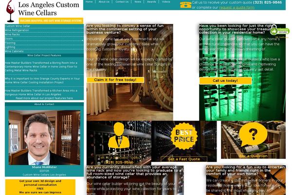 Customwinecellarslosangeles theme site design template sample