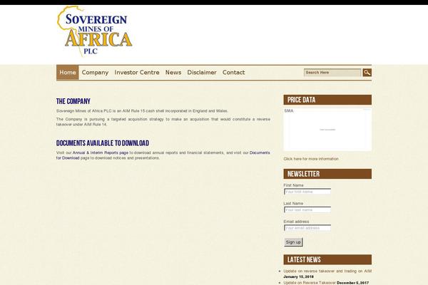 Sovereign theme site design template sample