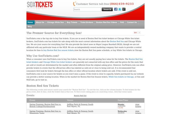 soxtickets.com site used Soxtickets