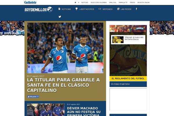 soydemillos.net site used Futboletedesk