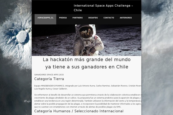 spaceapps.cl site used Pinboard
