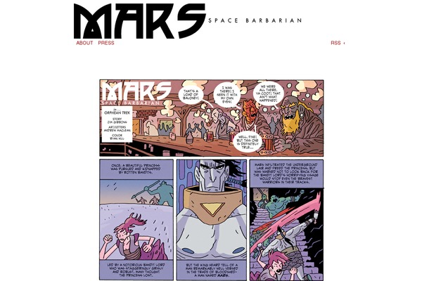 spacebarbarian.com site used ComicPress