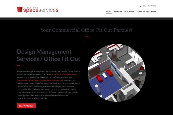 spaceservices.ie site used Creative-space-services