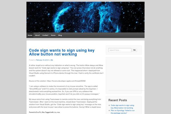 Clean Blogging theme site design template sample