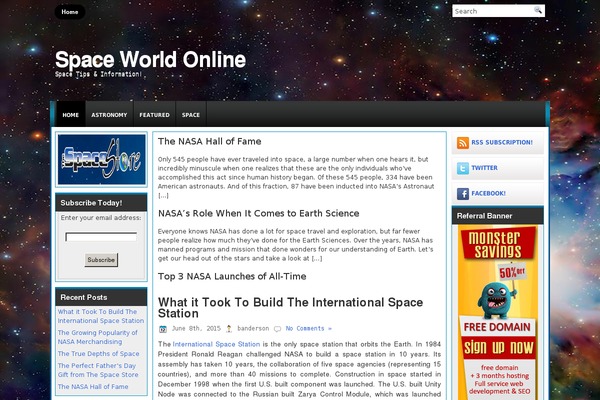 spaceworldonline.com site used Hightech