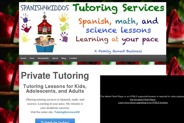 spanish4kiddos.com site used Responsive