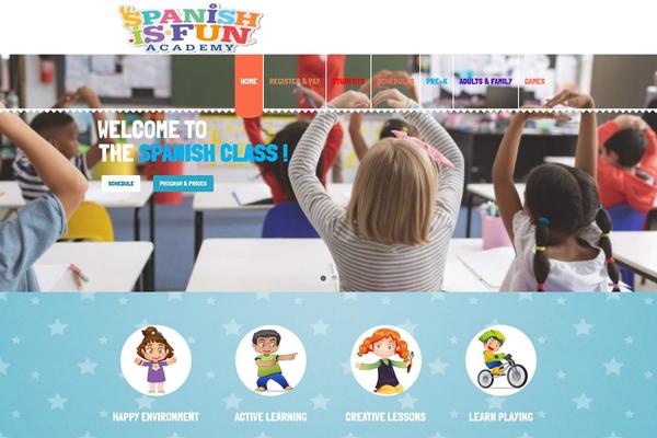 Kids theme site design template sample