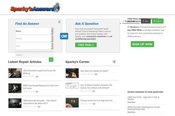 sparkys-answers.com site used Twentysixteen.child