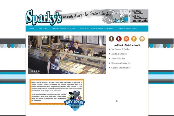 sparkyscreamery.com site used Grand College v 1.08