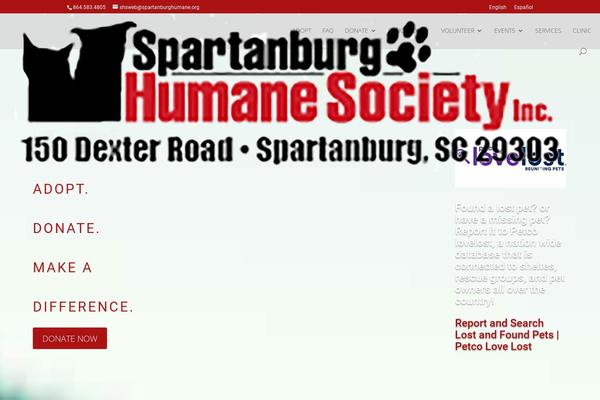 spartanburghumane.org site used Spartenburg-humane-society