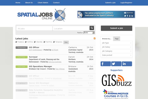 spatialjobs.com.au site used Jobroller Child