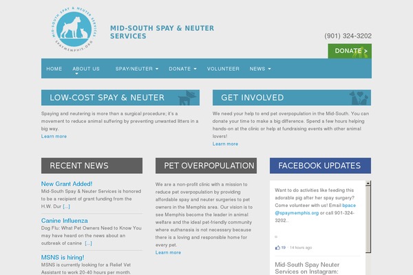 spaymemphis.org site used Vetcare