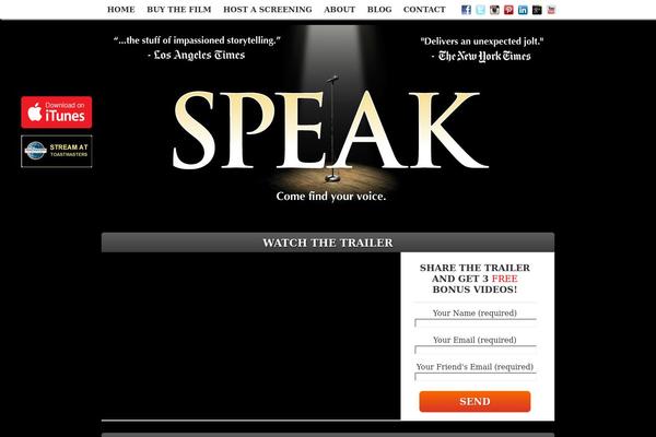 speakthemovie.com site used Speak