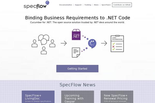 specflow.org site used Twentytwentyone-child-theme