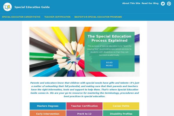 specialeducationguide.com site used Sixteen Nine Pro Theme