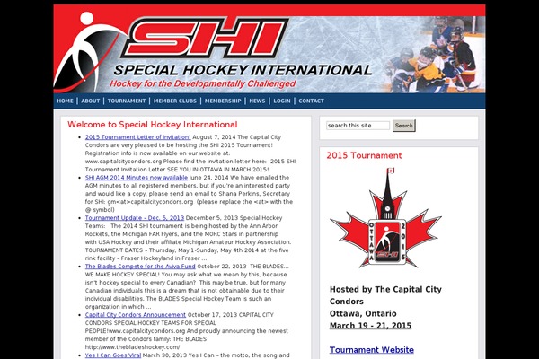 specialhockeyinternational.org site used Special-hockey-international