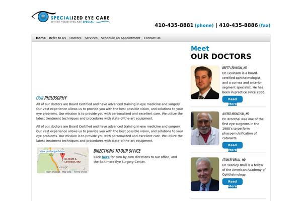 specializedeyecare.com site used Wordpressnext