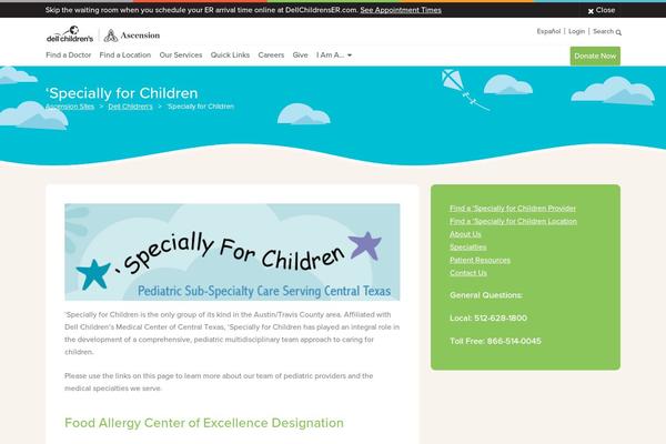 speciallyforchildren.com site used Seton