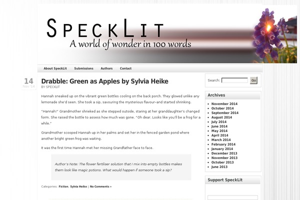 specklit.com site used Kangaroo